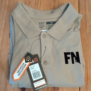 NWT 5.11 Tactical Brand Silver Tan Utility Polo, Size 4XL Tall